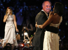 Tom dances with the First Lady