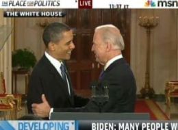 The Vice President congratulates the President 