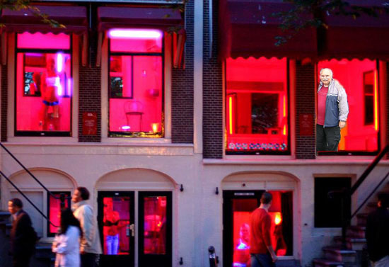 Tom has a great view from his hotel room!